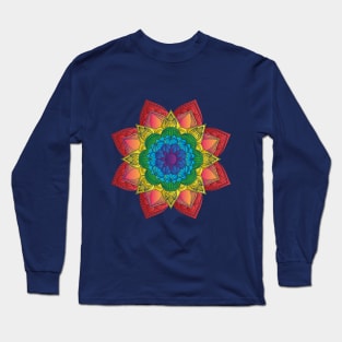 Rainbow Mandala Long Sleeve T-Shirt